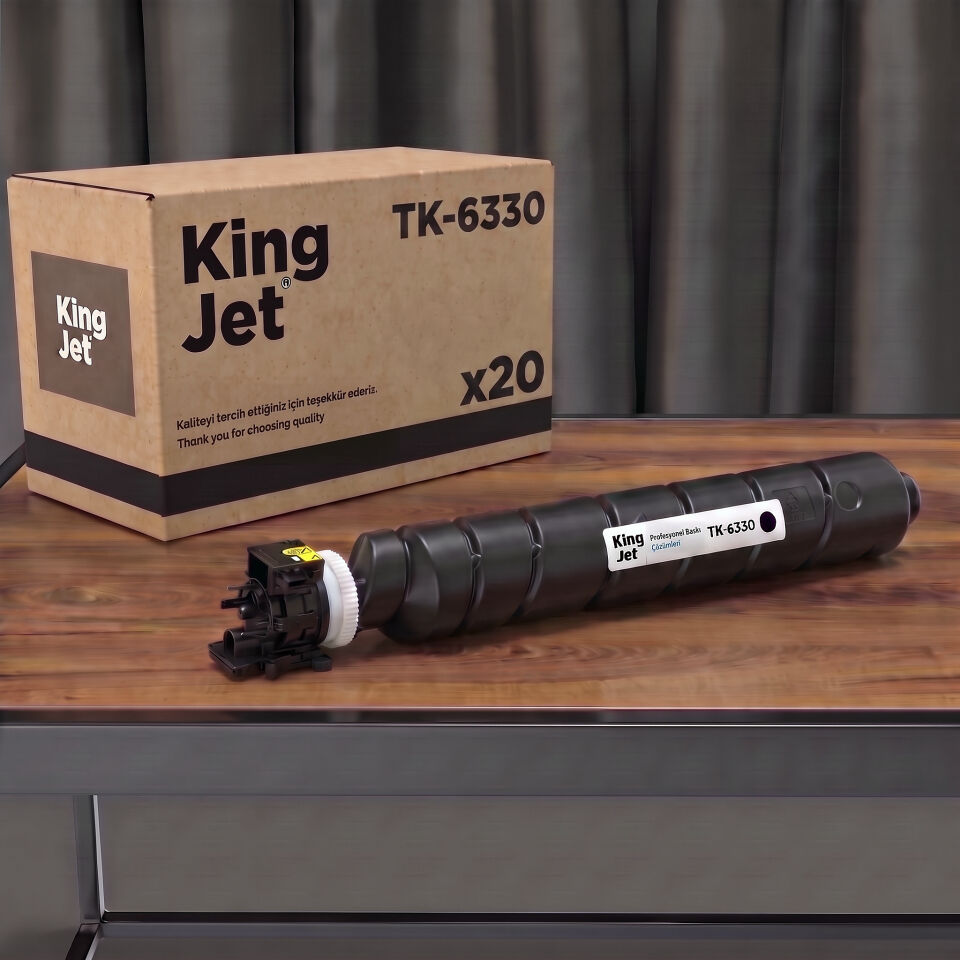 KingJET Kyocera Uyumlu TK-6330 Standart Kapasiteli (20'li Paket) Çipli Muadil Toner