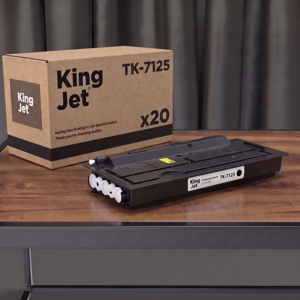 KingJET Kyocera Uyumlu TK-7125 Standart Kapasiteli (20'li Paket) Çipli Muadil Toner | Taskalfa 3212i