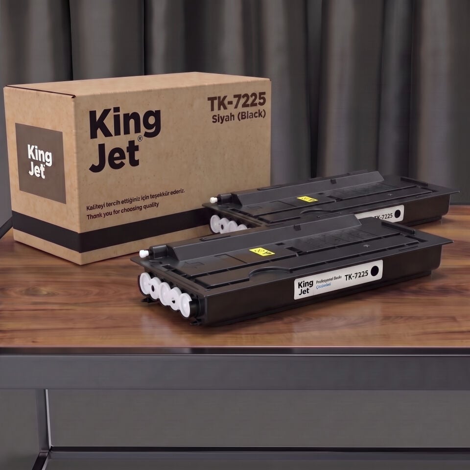 KingJET Kyocera Uyumlu TK-7225 Standart Kapasiteli (2'li Paket) Çipli Muadil Toner | TASKalfa 4012i