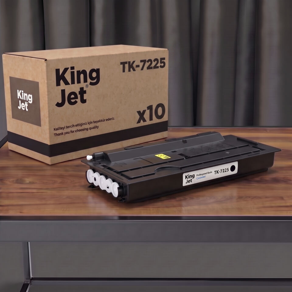 KingJET Kyocera Uyumlu TK-7225 Standart Kapasiteli (10'lu Paket) Çipli Muadil Toner | TASKalfa 4012i
