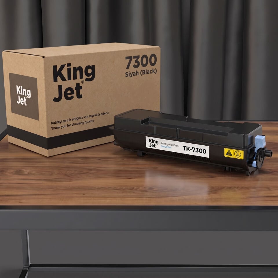 KingJET Kyocera Uyumlu TK-7300 Standart Kapasiteli (Tekli) Çipli Muadil Toner | ECOSYS P4040dn