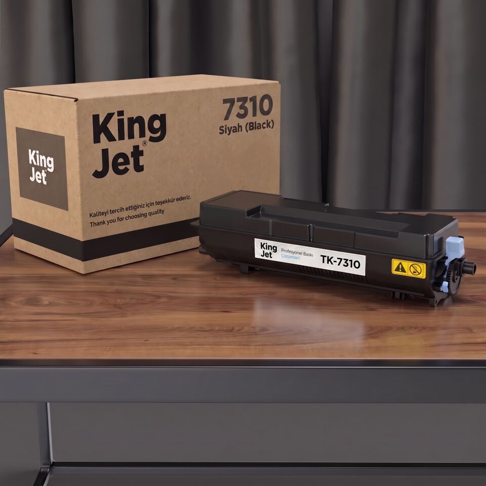KingJET Kyocera Uyumlu TK-7310 Standart Kapasiteli (Tekli) Çipli Muadil Toner | ECOSYS P4140dn