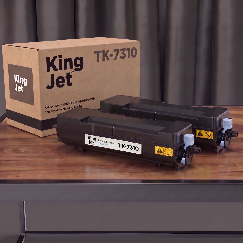 KingJET Kyocera Uyumlu TK-7310 Standart Kapasiteli (2'li Paket) Çipli Muadil Toner | ECOSYS P4140dn