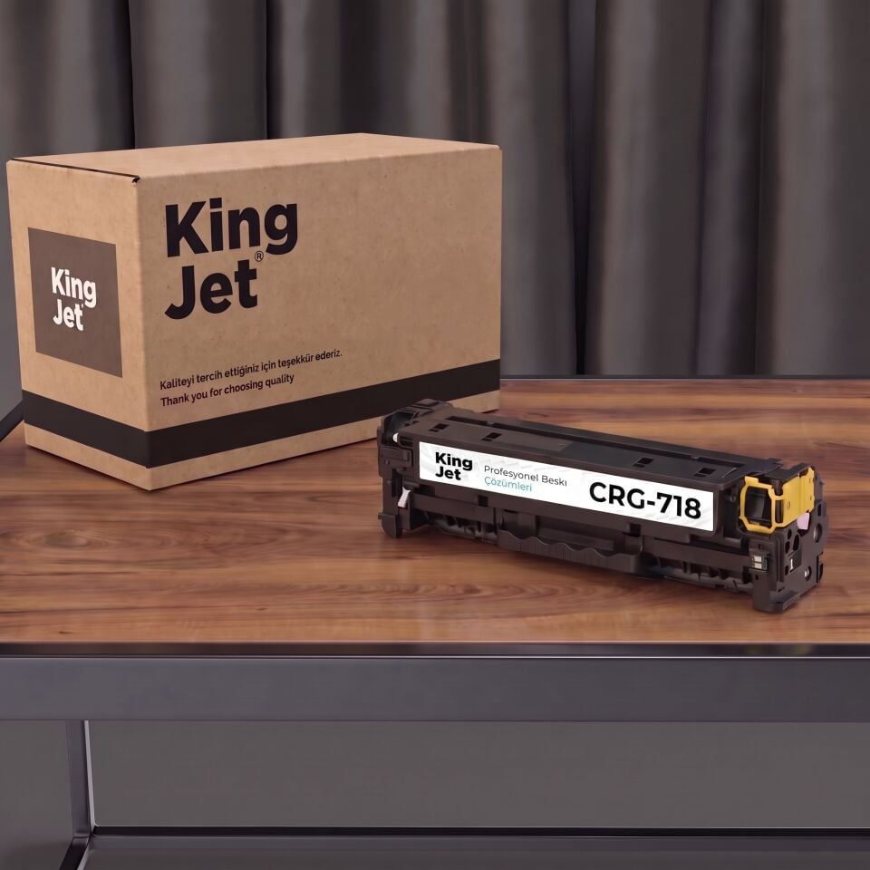 KingJET Canon Uyumlu CRG-718 Sarı Standart Kapasiteli (Tekli) Çipli Muadil Toner | MF8330Cdn