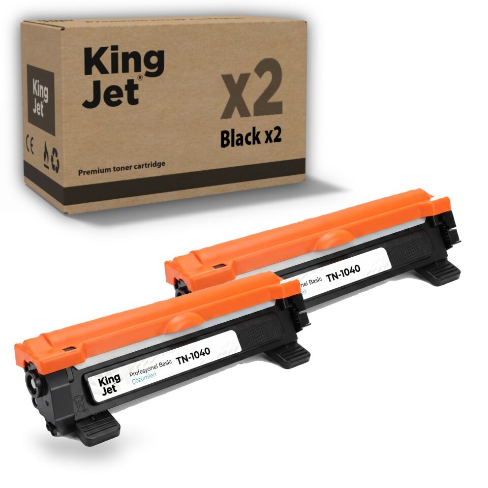 KingJET Brother Uyumlu TN-1040 Standart Kapasiteli (2'li Paket) Muadil Toner | MFC-1911W