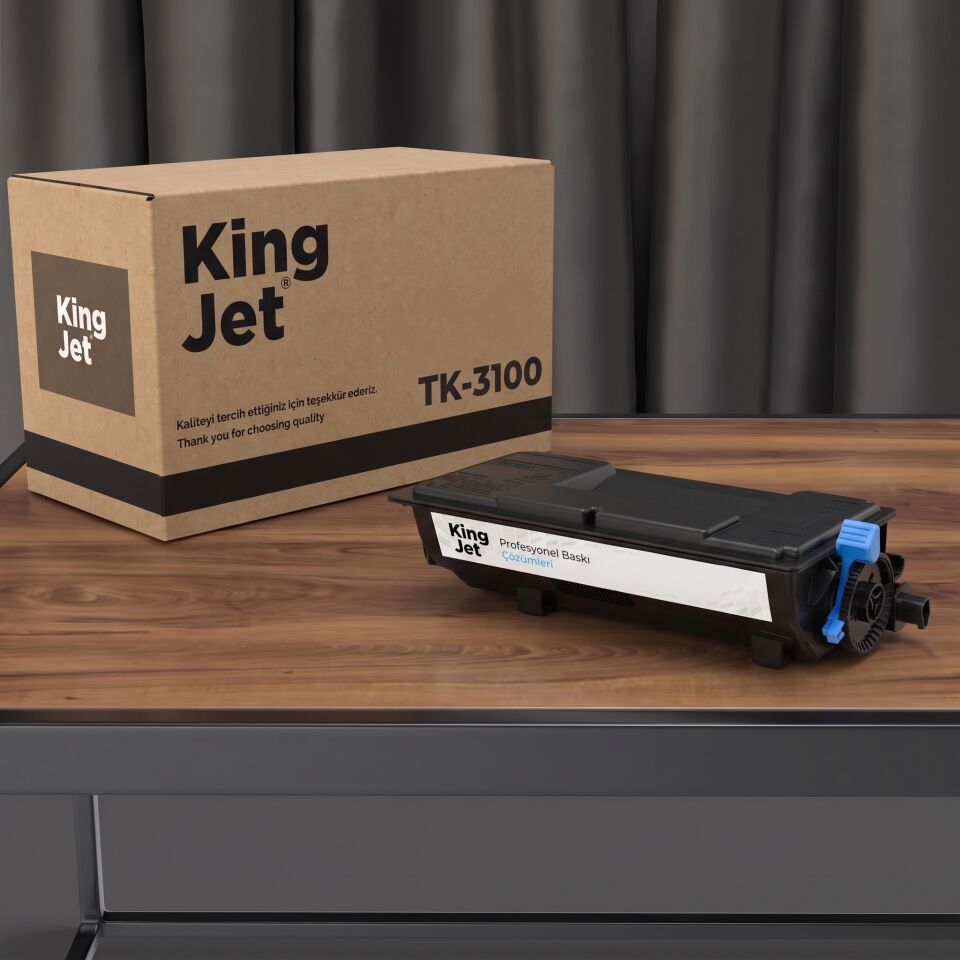 KingJET Kyocera Uyumlu TK-3100 Standart Kapasiteli (Tekli) Çipli Muadil Toner | ECOSYS FS-4300DN
