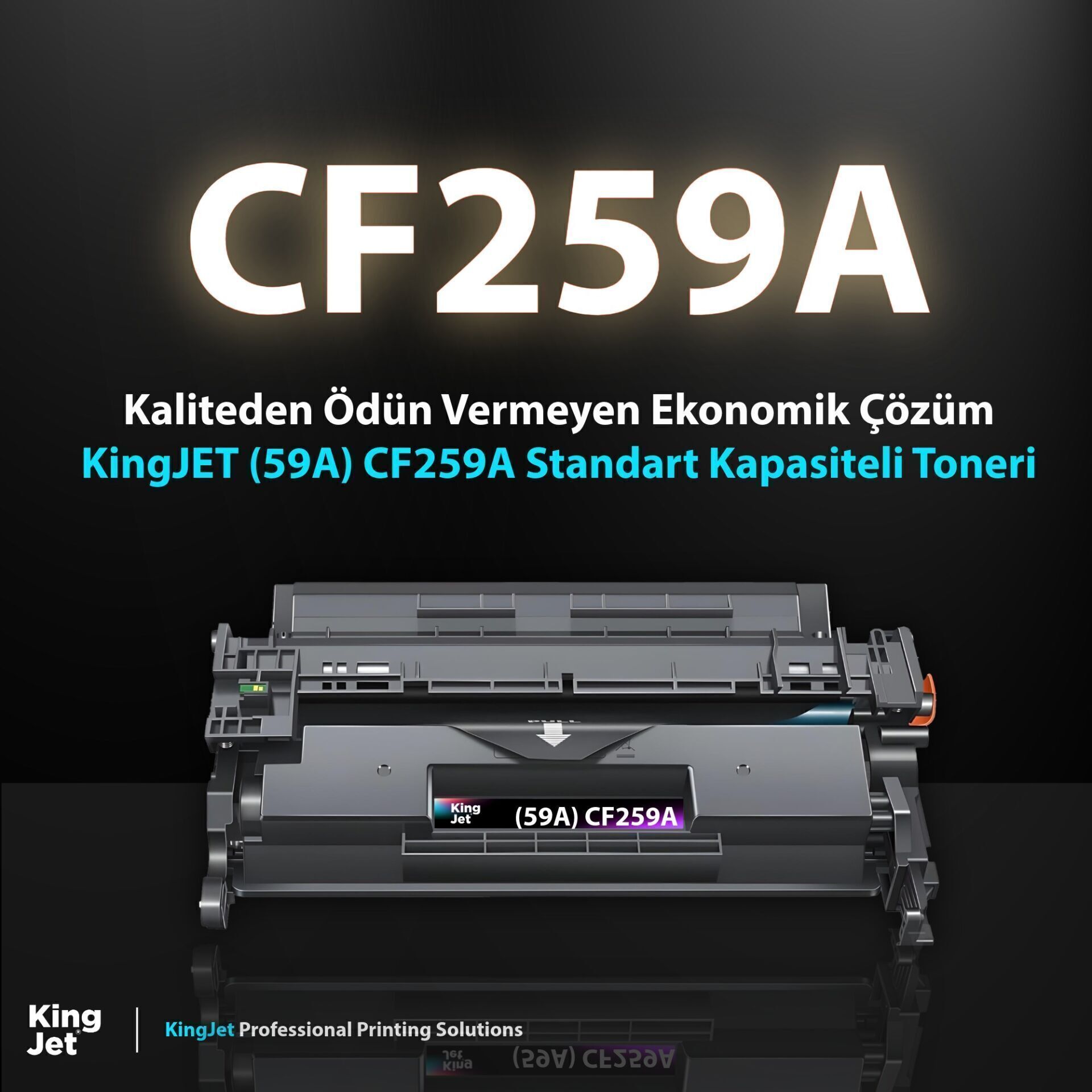 KingJET CF259A Uyumlu Çipli Standart Kapasiteli Toner Ana Görseli