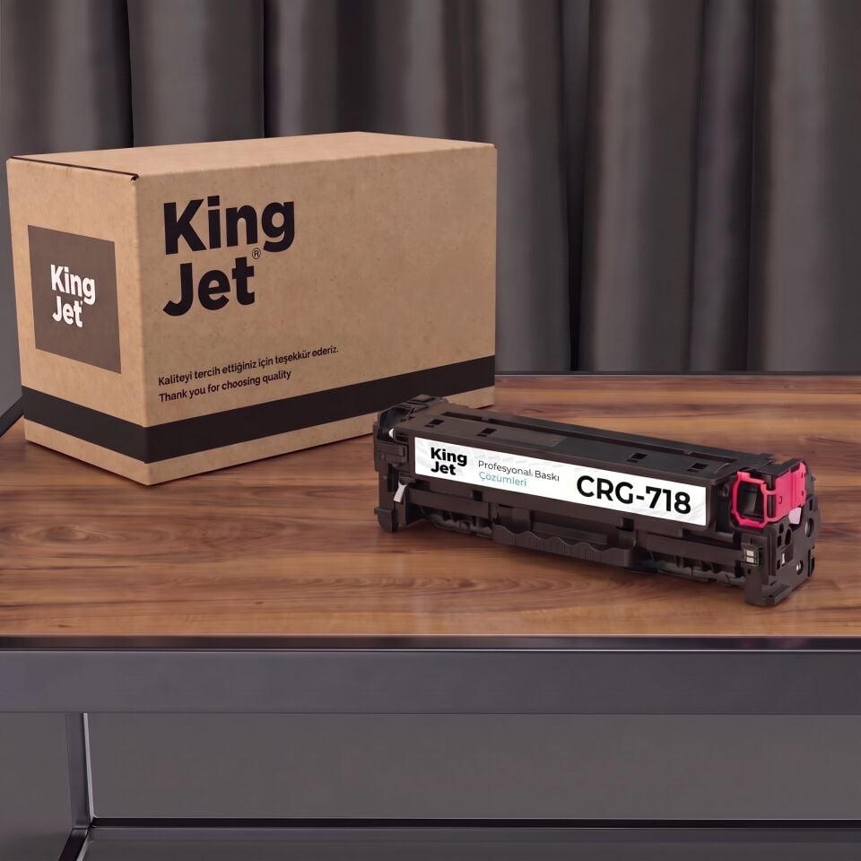 KingJET Canon Uyumlu CRG-718 Kırmızı Standart Kapasiteli (Tekli) Çipli Muadil Toner | MF8330Cdn