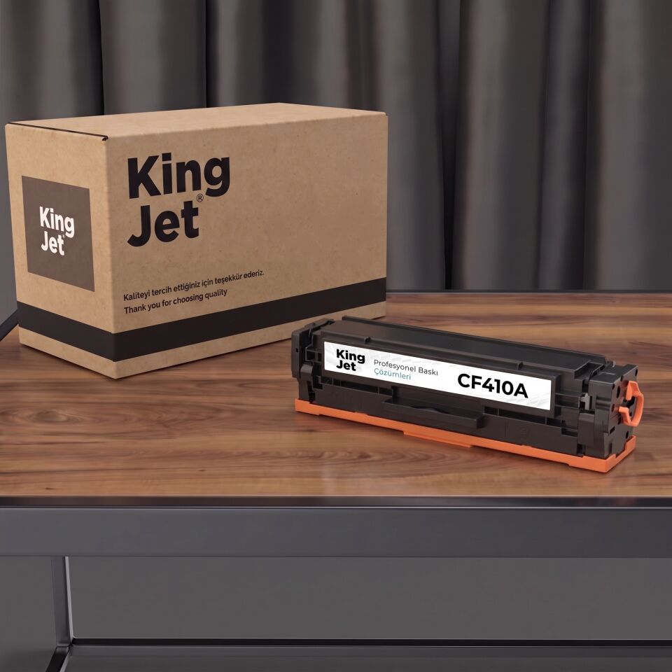 KingJET HP Uyumlu CF410A Siyah Standart Kapasiteli (Tekli) Çipli Muadil Toner | M452dw