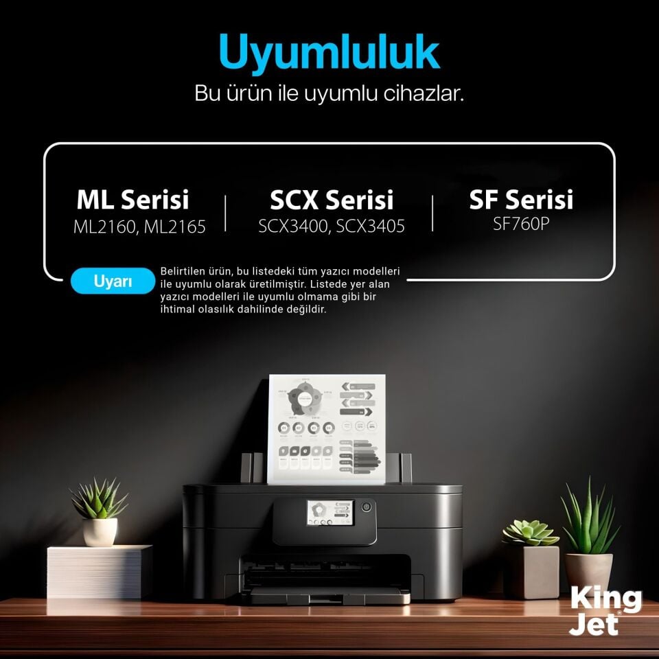 KingJET Samsung Uyumlu MLT-D101S Standart Kapasiteli (4'lü Paket) Çipli Muadil Toner