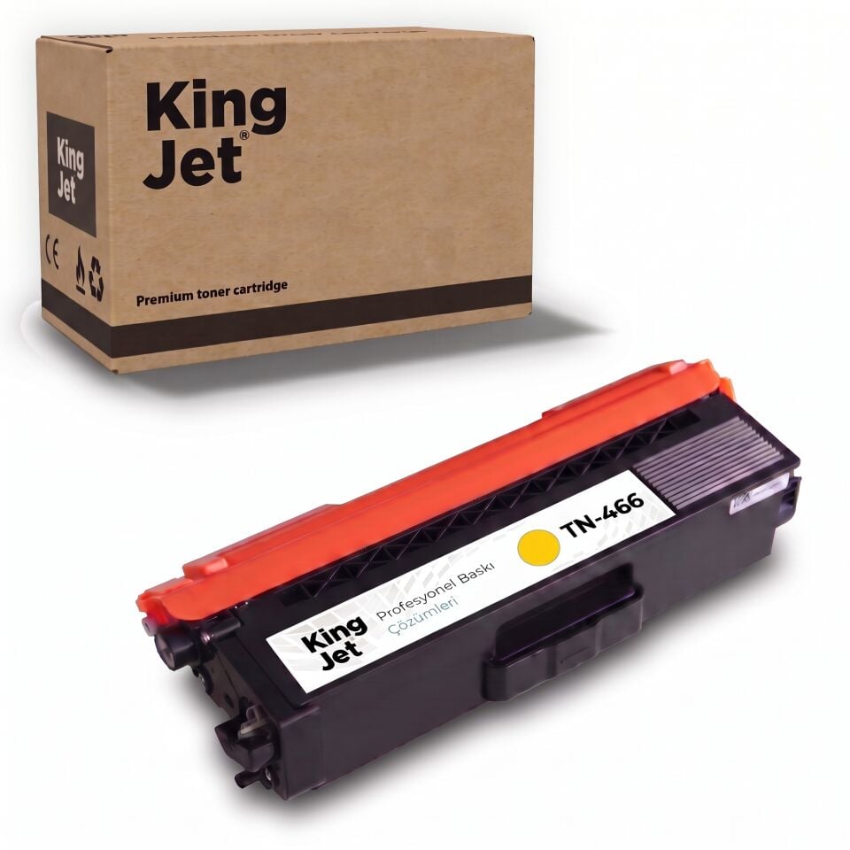 KingJET Brother Uyumlu TN-466 Sarı Yüksek Kapasiteli (Tekli) Muadil Toner | DCP-L8410CDW
