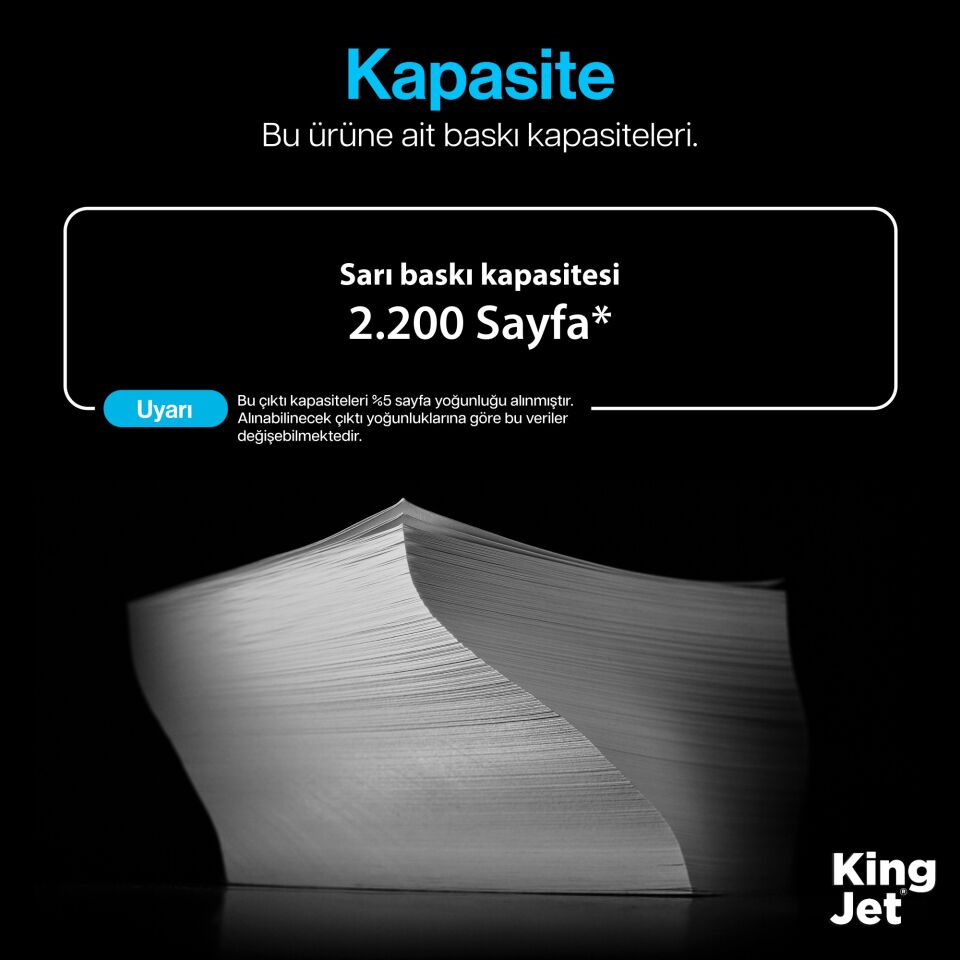 KingJET Brother Uyumlu TN-221 Sarı Standart Kapasiteli (Tekli) Muadil Toner | HL-3170CDW - kapasite
