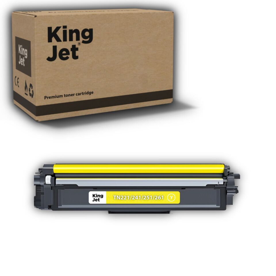 KingJET Brother Uyumlu TN-221 Sarı Standart Kapasiteli (Tekli) Muadil Toner | MFC-9330CDW