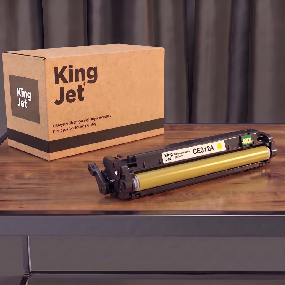 KingJET HP Uyumlu CE312A Sarı Standart Kapasiteli (Tekli) Çipli Muadil Toner | M275