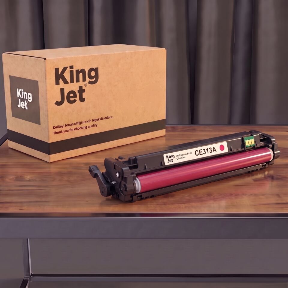 KingJET HP Uyumlu CE313A Kırmızı Standart Kapasiteli (Tekli) Çipli Muadil Toner | M275NW