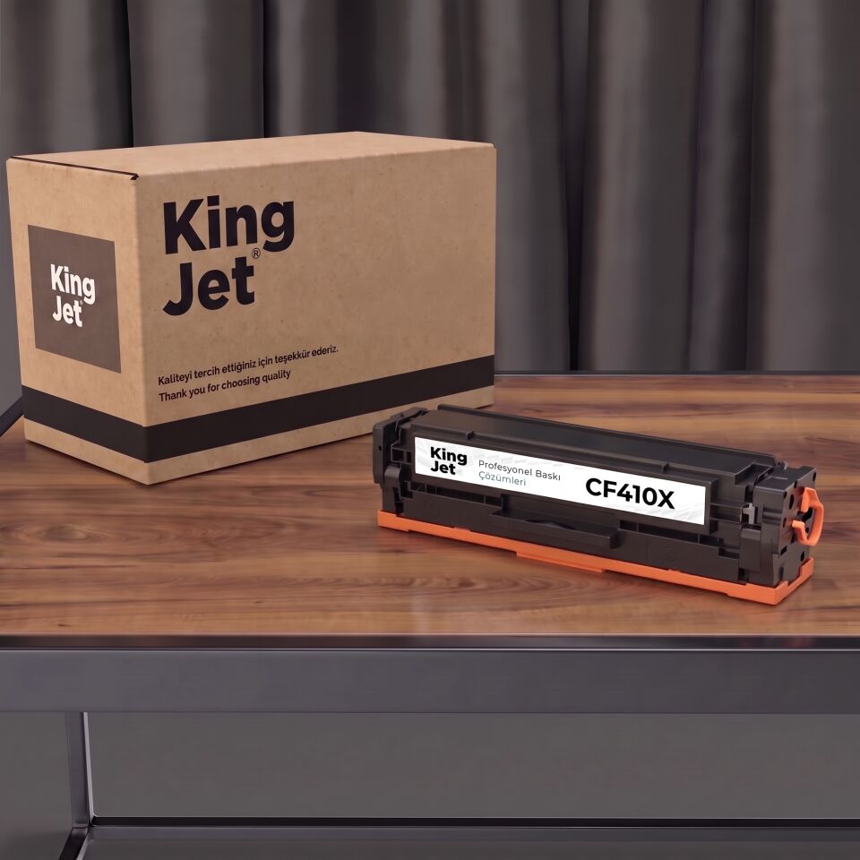 KingJET HP Uyumlu CF410X Siyah Standart Kapasiteli (Tekli) Çipli Muadil Toner