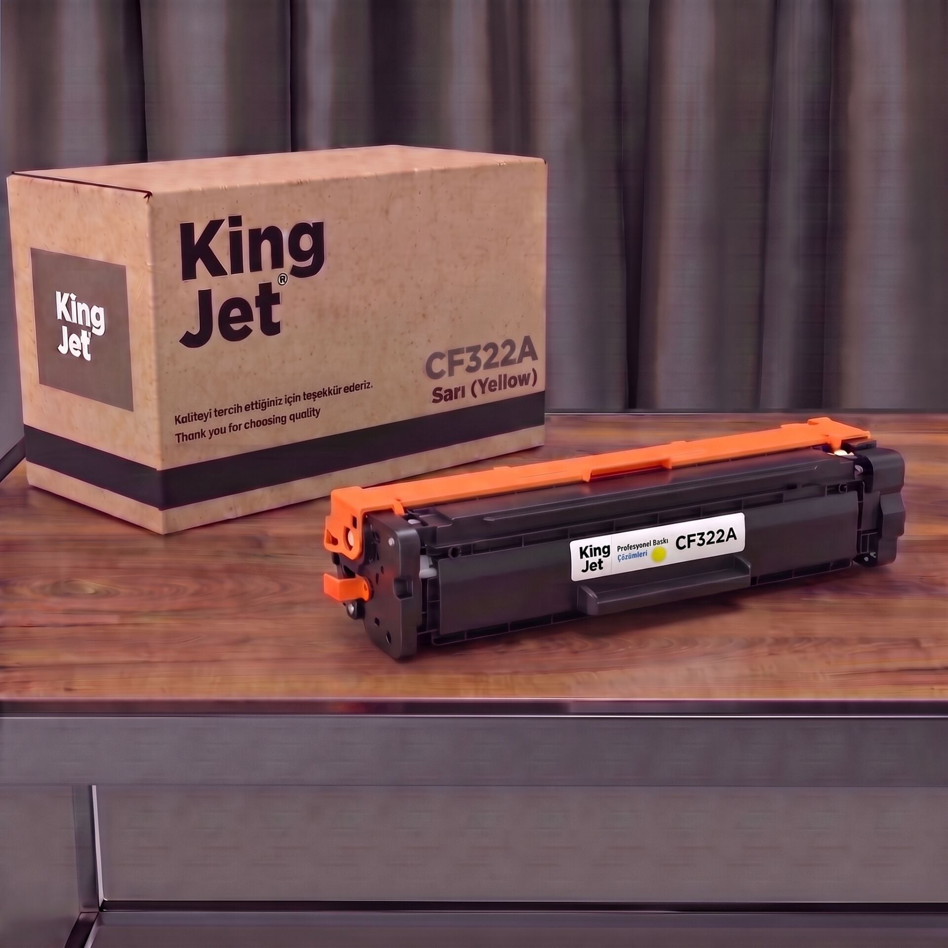 KingJET HP Uyumlu CF322A (653A) Sarı Standart Kapasiteli (Tekli) Çipli Muadil Toner | M680Z
