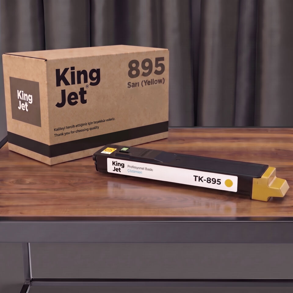 KingJET Kyocera Uyumlu TK-895 Sarı Muadil Toner