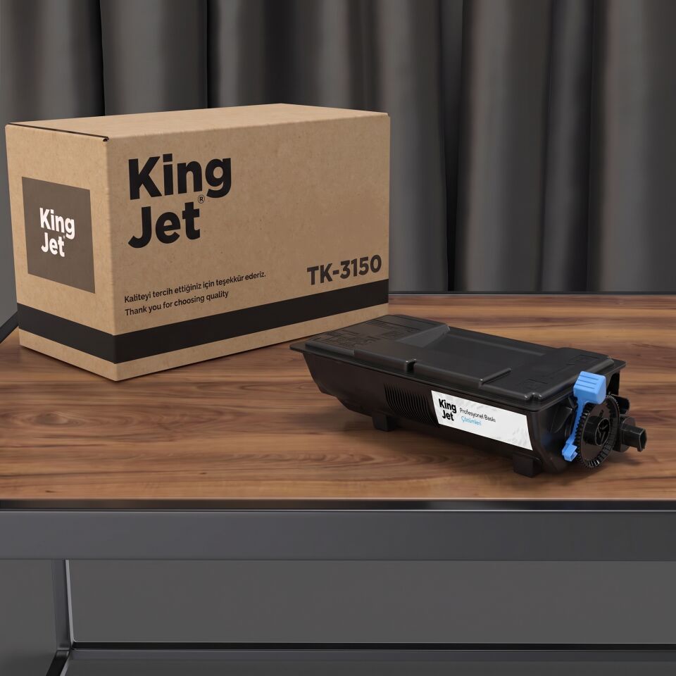 KingJET Kyocera Uyumlu TK-3150 Standart Kapasiteli (Tekli) Çipli Muadil Toner | ECOSYS M3040idn