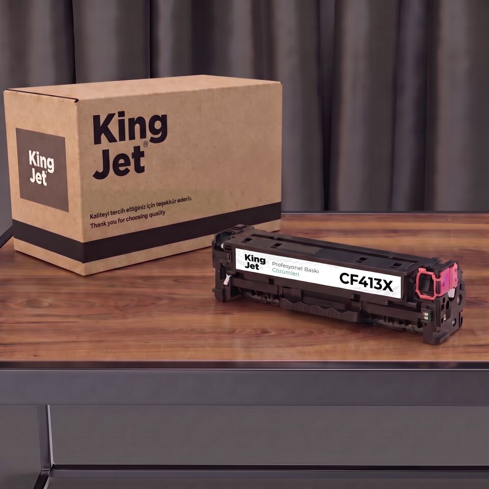 KingJET HP Uyumlu CF413X Kırmızı Standart Kapasiteli (Tekli) Çipli Muadil Toner | MFP M477fnw