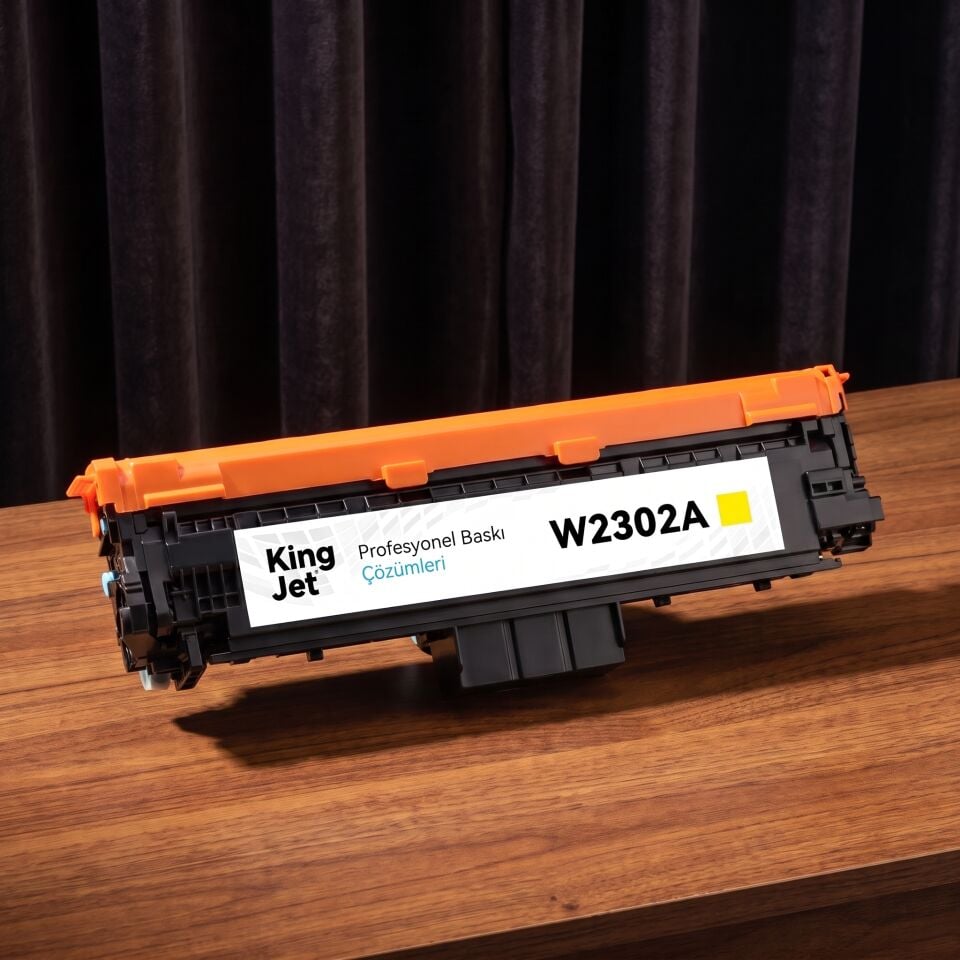KingJET HP Uyumlu W2302A Sarı Standart Kapasiteli (Tekli) Çipli Muadil Toner | Color LaserJet Pro MFP 4303fdw Sarı