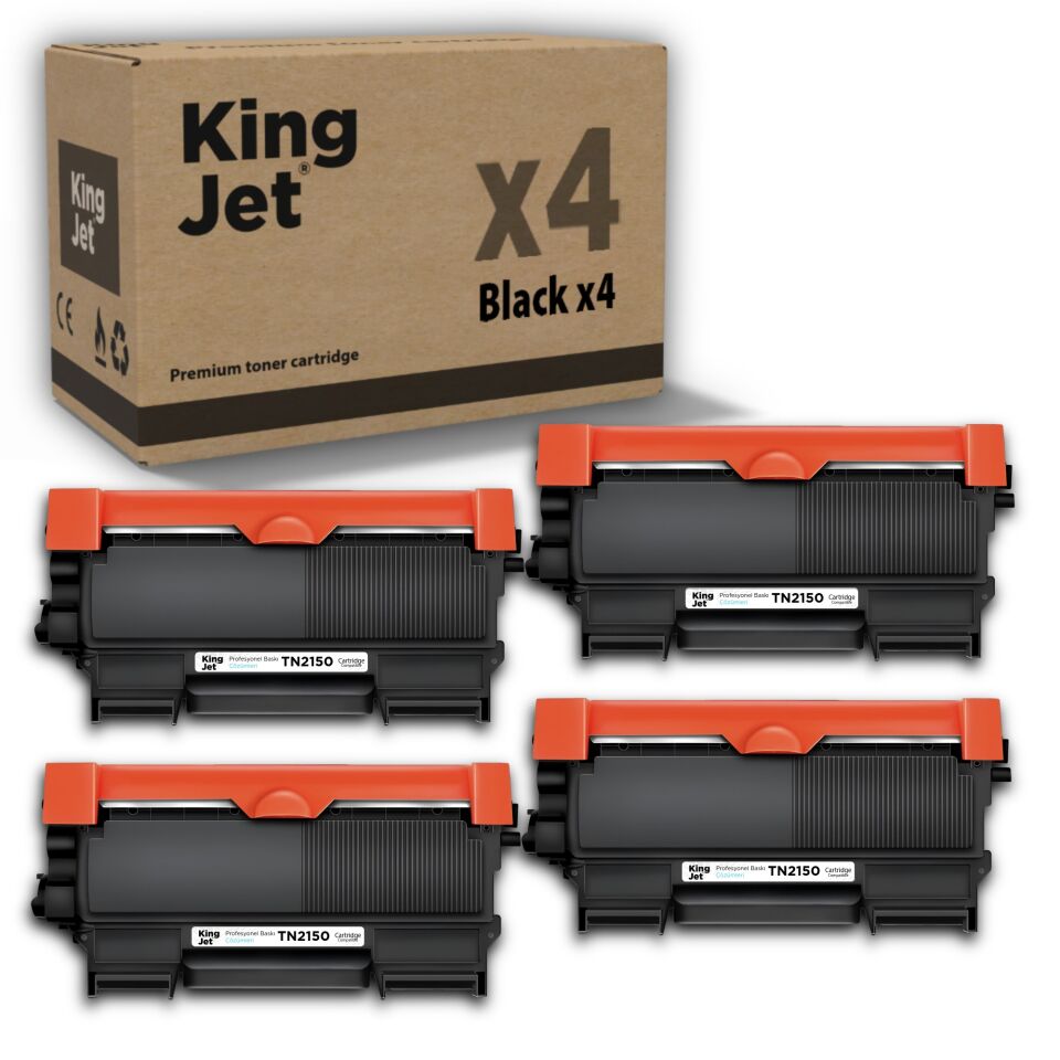 KingJET Brother Uyumlu TN-2150 Standart Kapasiteli (4'lü Paket) Muadil Toner | HL-2170N