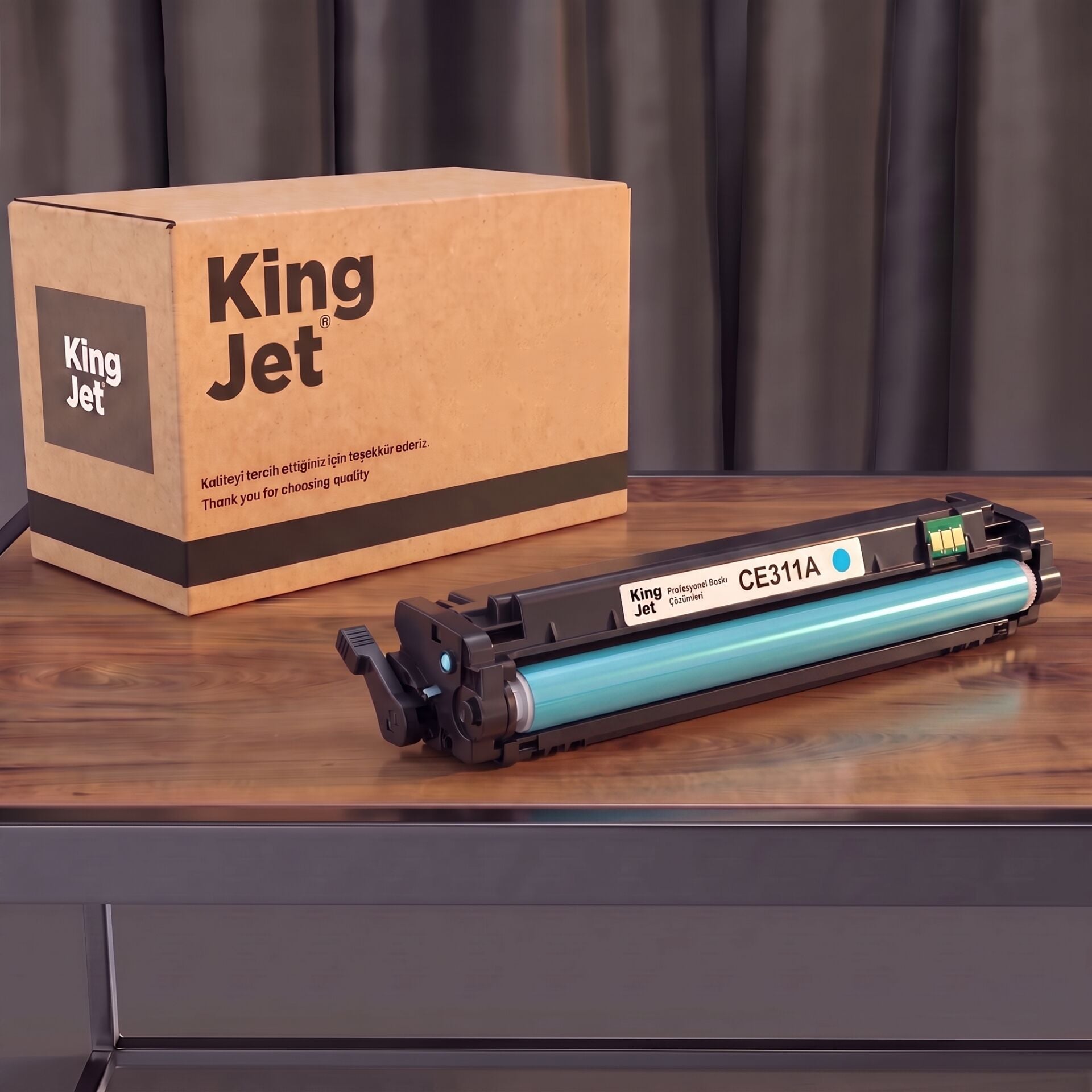 KingJET HP Uyumlu CE311A Mavi Standart Kapasiteli (Tekli) Çipli Muadil Toner | M275NW baskı kapasitesi