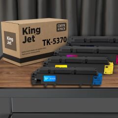Kingjet Kyocera TK-5370 Uyumlu Standart Kapasiteli 4 Renk (Takım) Muadil Toner Çipli | ECOSYS MA3500cix