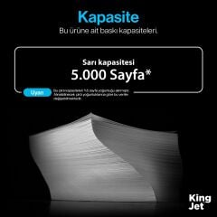 Kingjet Kyocera TK-5370 Uyumlu Standart Kapasiteli Sarı (Yellow) Muadil Toner Çipli