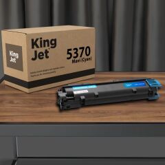Kingjet Kyocera TK-5370 Uyumlu Standart Kapasiteli Mavi (Cyan) Muadil Toner Çipli | ECOSYS MA3500cifx