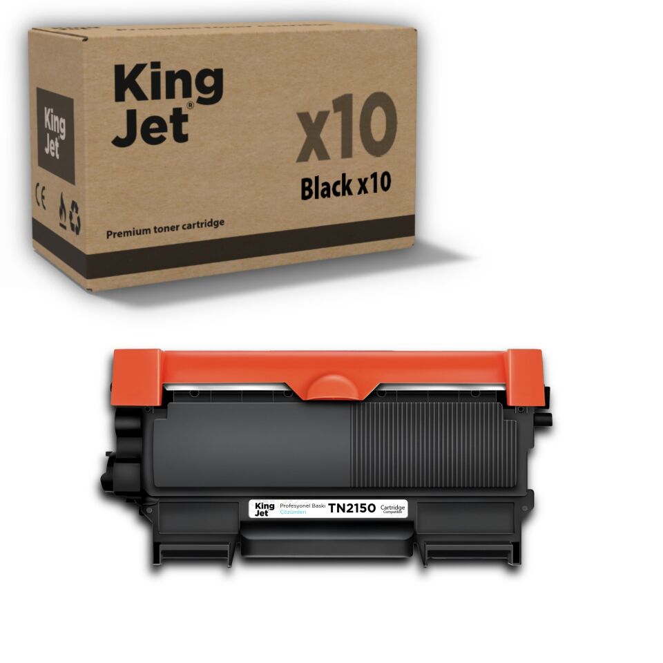 KingJET Brother Uyumlu TN-2150 Standart Kapasiteli (10'lu Paket) Muadil Toner | MFC-7320