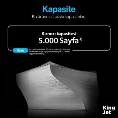 Kingjet Kyocera TK-5370 Uyumlu Standart Kapasiteli Kırmızı (Magenta) Muadil Toner Çipli | ECOSYS PA3500cx