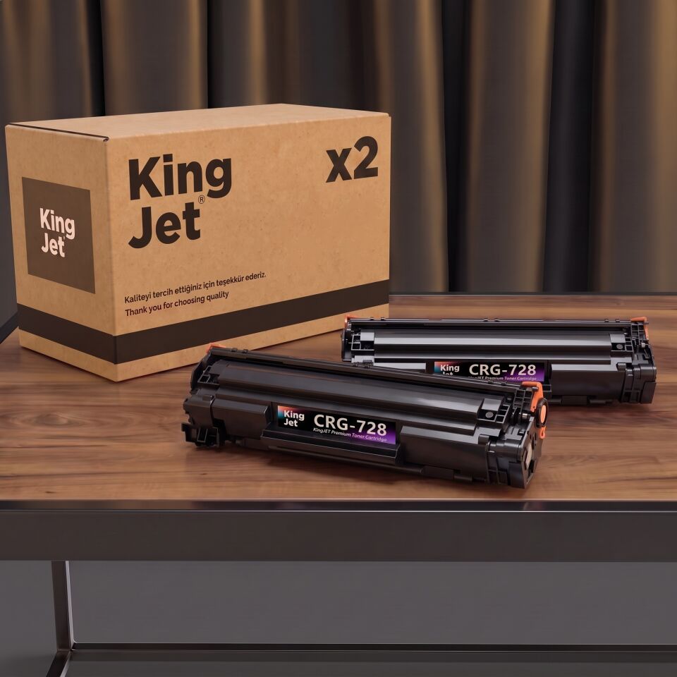 KingJET Canon Uyumlu CRG-728 Standart Kapasiteli (2'li Paket) Çipli Muadil Toner | MF-4870DN
