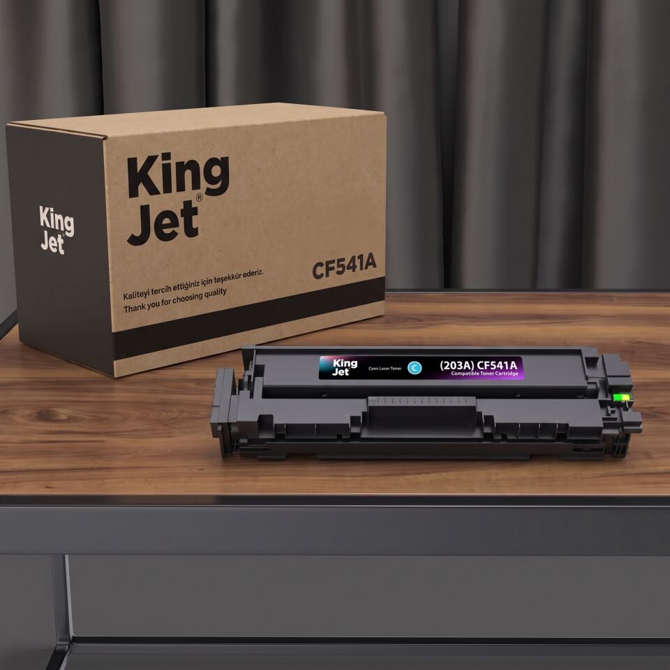 KingJET HP Uyumlu CF541A Mavi Standart Kapasiteli (Tekli) Çipli Muadil Toner