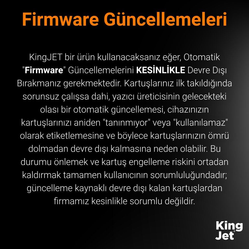 KingJET HP Uyumlu (201X) CF400X Yüksek Kapasiteli 4 Renk (Takım) Çipli Muadil Toneri