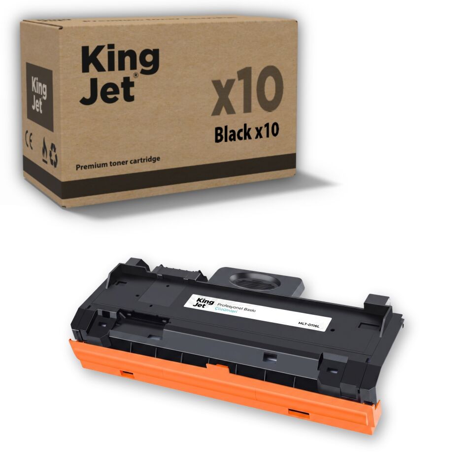 KingJET Samsung Uyumlu MLT-D116L Yüksek Kapasiteli (10'lu Paket) Çipli Muadil Toner | Xpress SL-M2625D