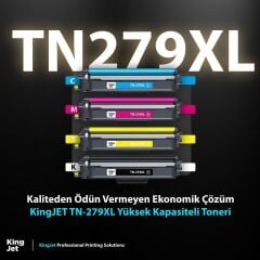 Kingjet Brother Uyumlu TN-279XL Yüksek Kapasiteli 4 Renk (Takım) Muadil Toner Çipli | MFC-L8390CDW