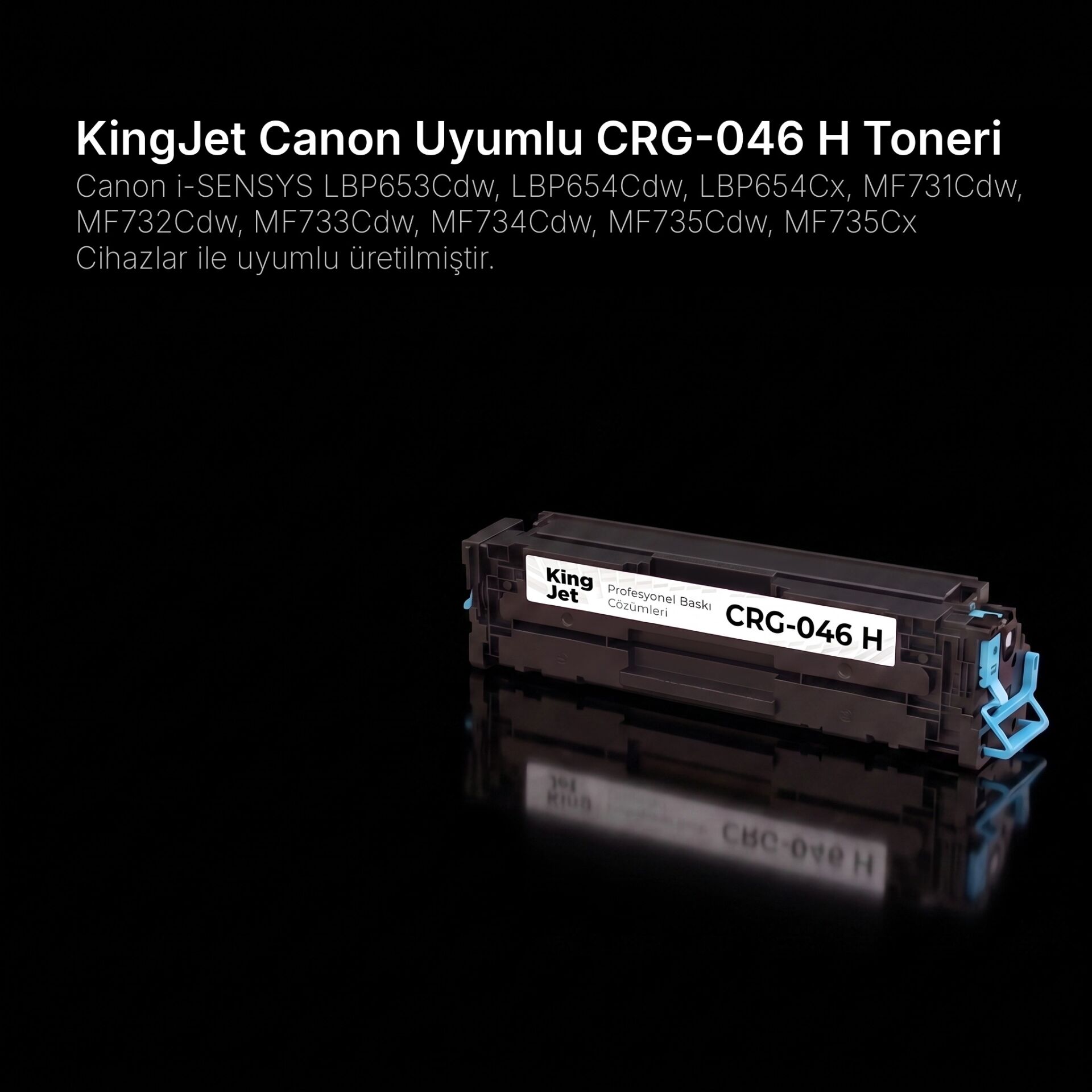 KingJET Canon Uyumlu CRG-046H Mavi Yüksek Kapasiteli (Tekli) Çipli Muadil Toner | MF735Cdw