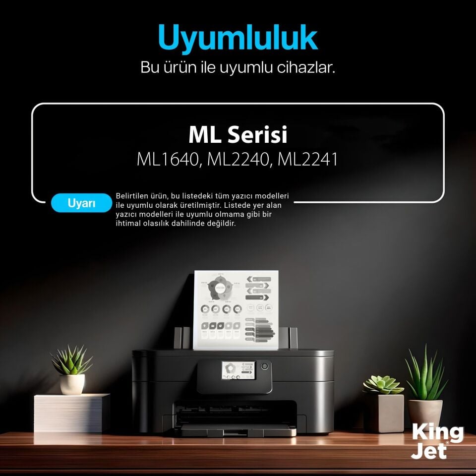 KingJET Samsung Uyumlu MLT-D108S Standart Kapasiteli (10'lu Paket) Çipli Muadil Toner | ML-1640