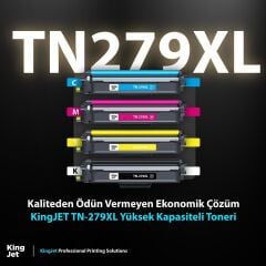 Kingjet Brother Uyumlu MFC L3760 Yüksek Kapasiteli 4 Renk (Takım) Muadil Toner Çipli | TN279XL