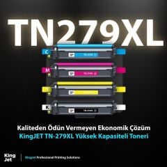 Kingjet Brother Uyumlu MFC L8390 Yüksek Kapasiteli 4 Renk (Takım) Muadil Toner Çipli | TN279XL