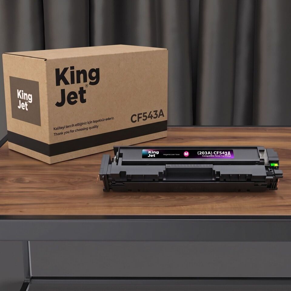KingJET HP Uyumlu CF543A Kırmızı Standart Kapasiteli (Tekli) Çipli Muadil Toner | Color LaserJet Pro M254nw