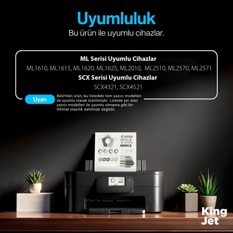 KingJET Samsung Uyumlu MLT-D119S Standart Kapasiteli Çipli Muadil Toner | ML-1615