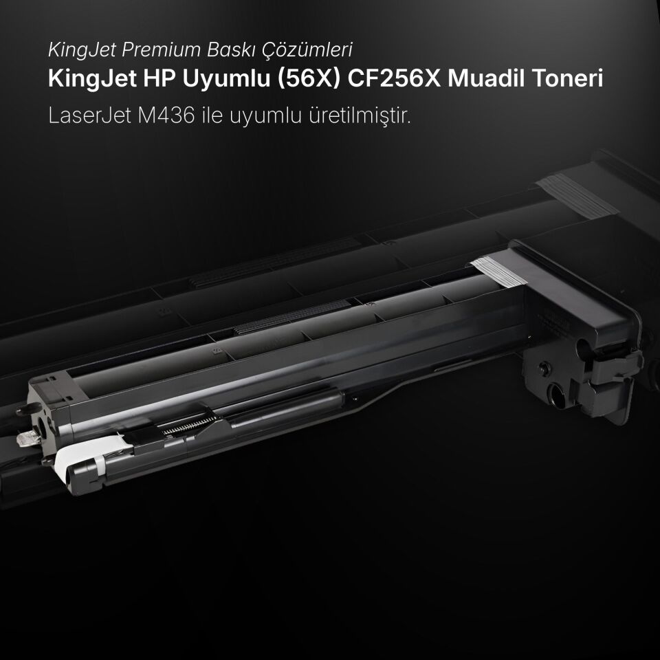 KingJET HP Uyumlu (56X) CF256X Yüksek Kapasiteli Çipli Muadil Toner | LaserJet MFP M436nda