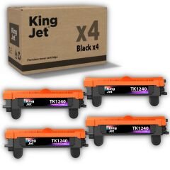 Kingjet Kyocera Uyumlu TK-1240 4'lü Paket | Ecosys PA2000, PA2001 Muadil Toner