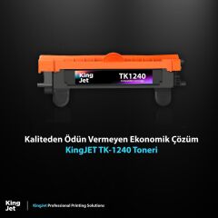 Kingjet Kyocera Uyumlu TK-1240 4'lü Paket | Ecosys PA2000w, PA2001w Muadil Toner