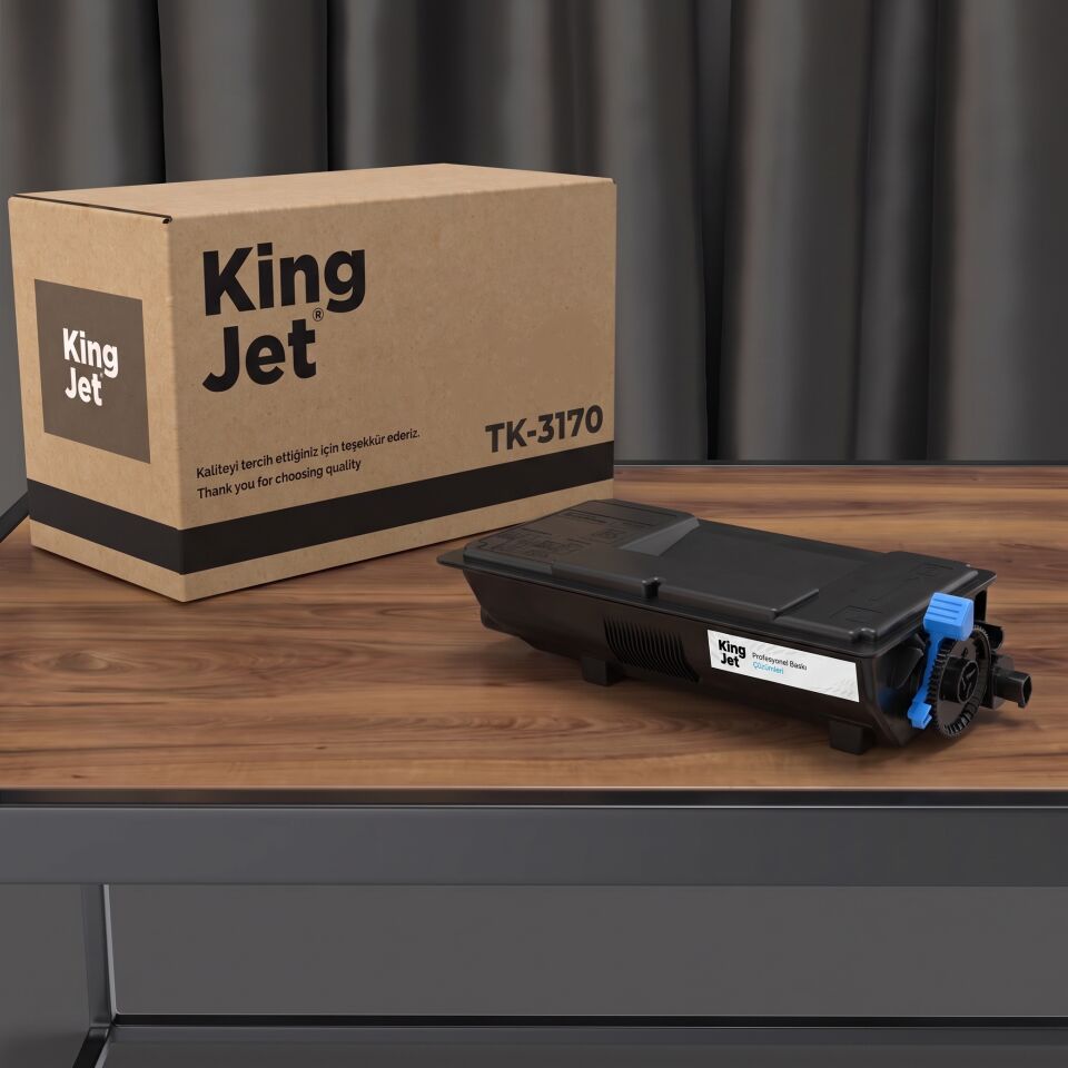KingJET Kyocera Uyumlu TK-3170 Standart Kapasiteli (Tekli) Çipli Muadil Toner | ECOSYS P3055dn