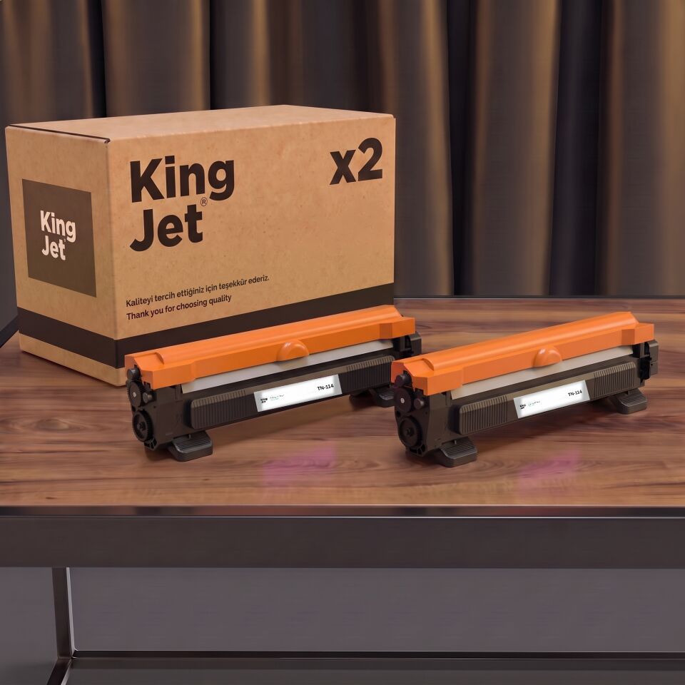 KingJET Brother Uyumlu TN-114 Standart Kapasiteli (2'li Paket) Muadil Toner | HL-1470N