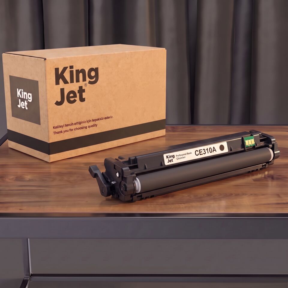 KingJET HP Uyumlu CE310A Siyah Standart Kapasiteli (Tekli) Çipli Muadil Toner | CP1025