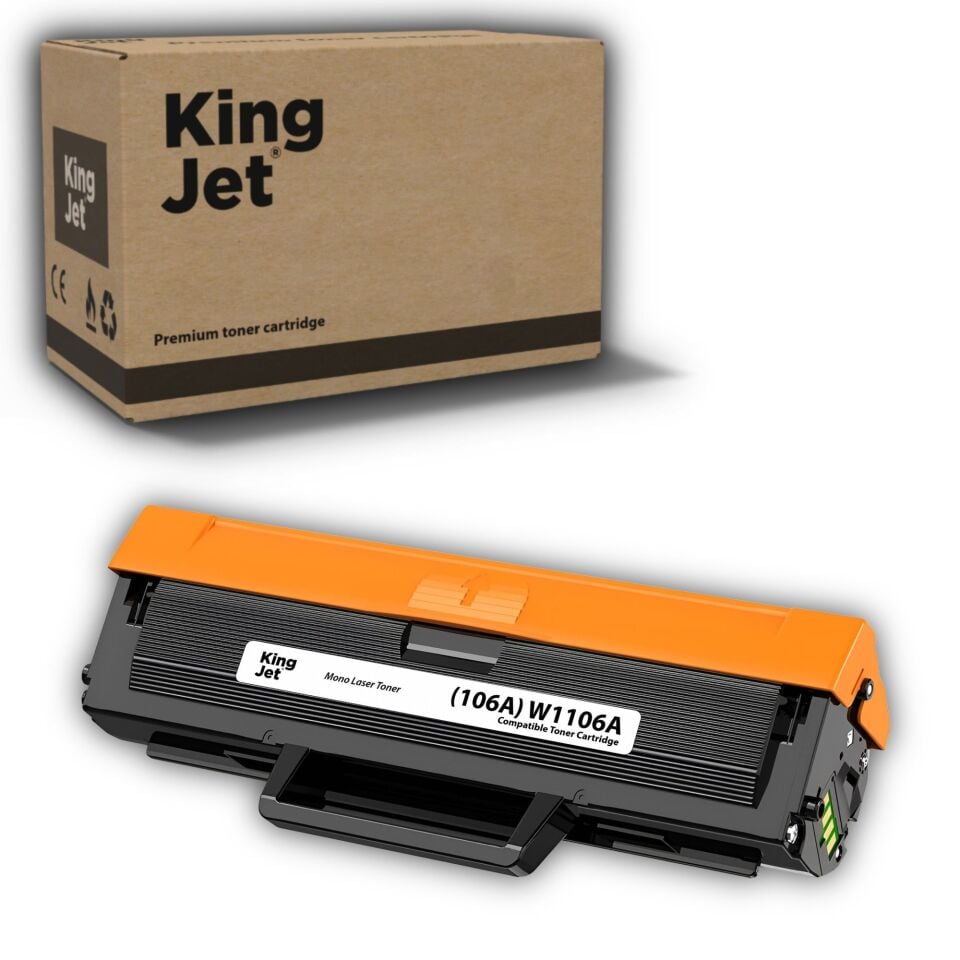 KingJET HP Uyumlu (106A) W1106A Standart Kapasiteli Çipli Muadil Toneri | Laser MFP 135ag Uyumlu